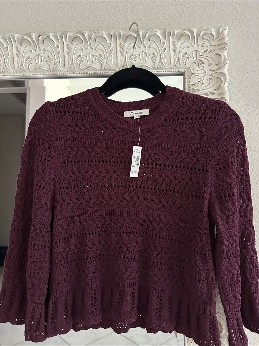 Madewell Crochet Crewneck Sweater
